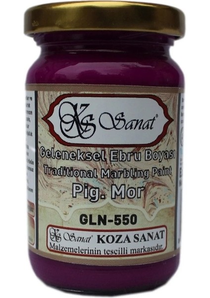 Koza Sanat Geleneksel Ebru Boyası 105CC GLN-550 Pigment Mor