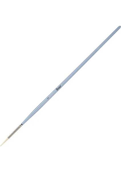 Yağlı Boya ve Akrilik Fırçası Beyaz Kıl Uzun Sap Yuvarlak Uç Seri 123 No 0