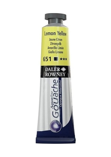 Daler Rowney Aquafine Guaj Boya Tüp 15ML 651 Lemon Yellow