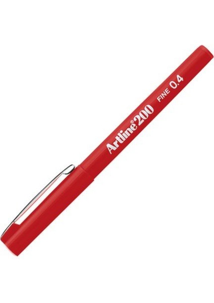 Fine Keçe Uçlu Yazı Kalemi 0.4mm Kırmızı