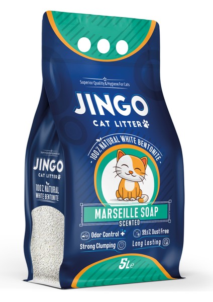 Marsilya Sabunu Kokulu Topaklanan Kedi Kumu 5 Litre