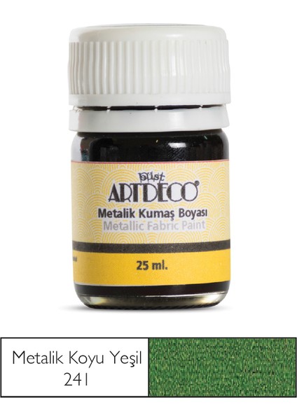 Metalik Kumaş Boyası 241 Koyu Yeşil 25 ml
