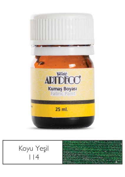 Kumaş Boyası 114 Koyu Yeşil 25 ml