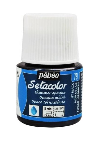 Shimmer (Pırıltılı) Opak Kumaş Boyası 79 Jet Black 45 ml