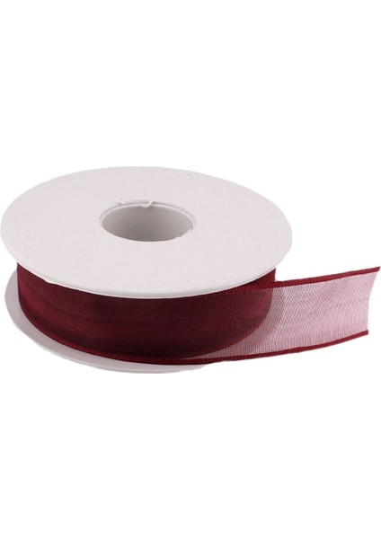 Şifon Kurdele 2.5 cm - 20 Metre Bordo