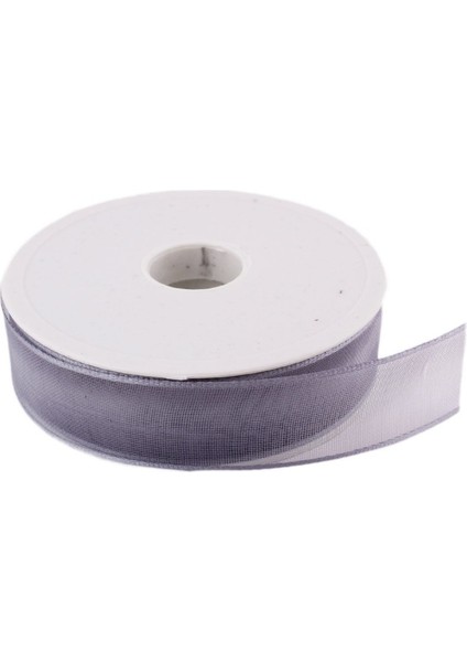 Şifon Kurdele 2.5 cm - 20 Metre Gri