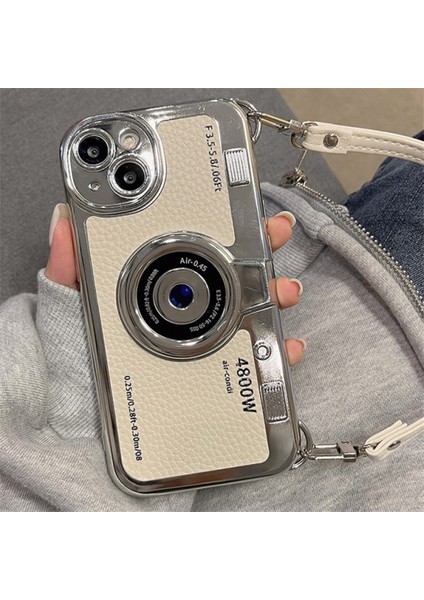 Apple Iphone 11 3D Kamera Motifli Askılı Photo (Foto) Lüx Kılıf