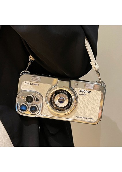 Apple Iphone 11 3D Kamera Motifli Askılı Photo (Foto) Lüx Kılıf