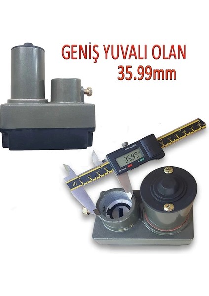 Çanak Motoru Te 018 - Asansör Kabin Kapı Motoru Enkoderli Çapı 35.99MM