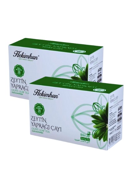 Zeytin Yaprağı Çayı 2 Paket 20 x 2'li Süzen Poşet