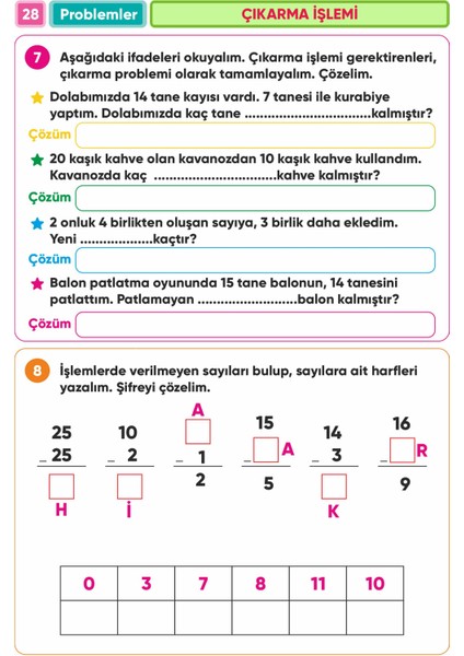 Ilkokul 1.Sınıf Matematik Problemleri – Canlanan Sorular!