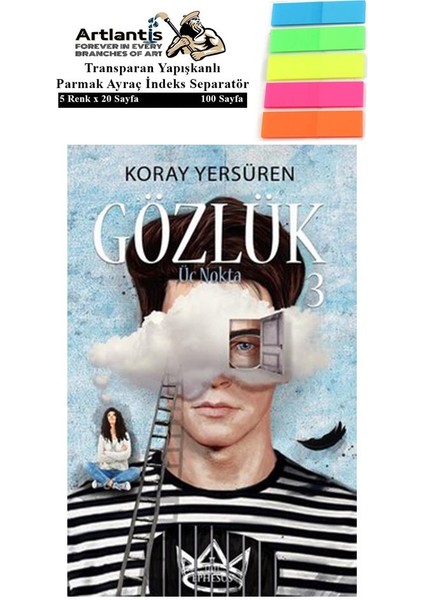 Gözlük 3 Üç Nokta Kapak 1 Adet Fosforlu Transparan Kitap Ayraç 1 Paket - Koray Yersüren