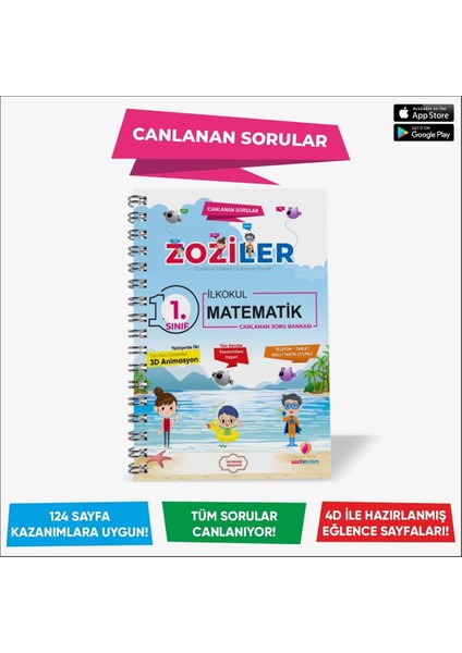 İlkokul 1. Sınıf Matematik Soru Bankası – 1.Sınıf Yeni Nesil Problemler - Canlanan Sorular!