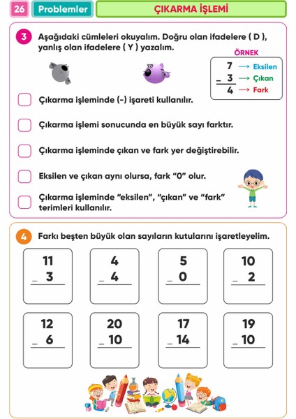 İlkokul 1. Sınıf Matematik Soru Bankası – 1.Sınıf Yeni Nesil Problemler - Canlanan Sorular!