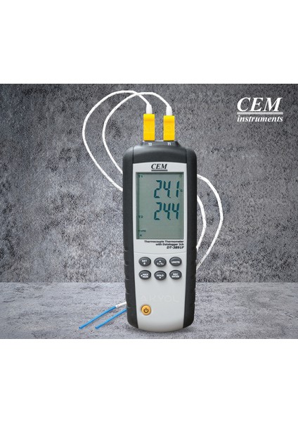 C.E.M Dt - 38F Sıcaklık Kayıt Cihazı 2 Kanallı Datalogger