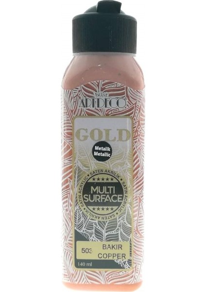 Gold Multi Surface Akrilik Boya 140 Ml. 503 Metalik Bakır