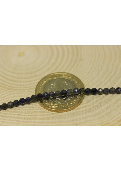Su Safiri (Iyolit) Taşı Yarım Dizi 3mm (17CM Uzunluğundadır)