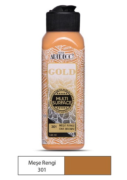 Gold Multi Surface Akrilik Boya 140 Ml. 301 Meşe Rengi fiyatları