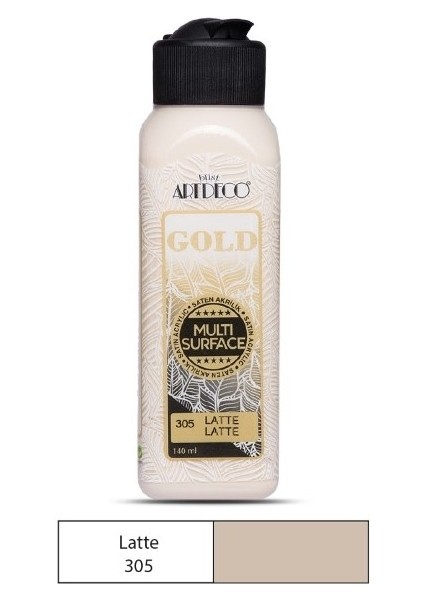 Gold Multi Surface Akrilik Boya 140 Ml. 305 Latte