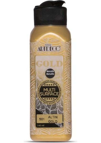 Gold Multi Surface Akrilik Boya 140 Ml. 501 Metalik Altın modelleri
