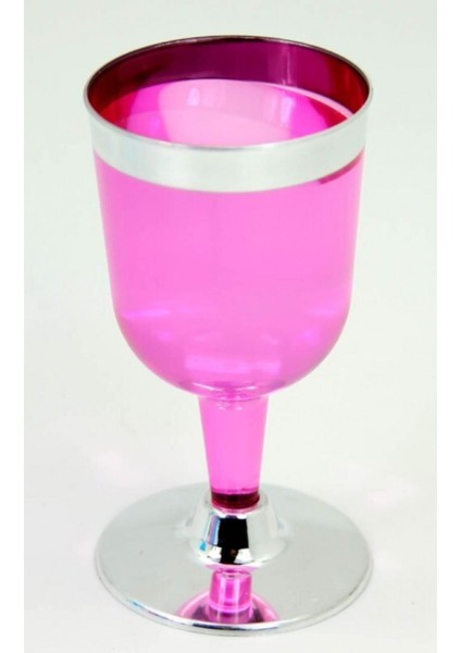 Pembe 6 Lı Renkli Lohusa Şerbeti Bardağı Ve Tatlı Sunum Ayaklı Bardak