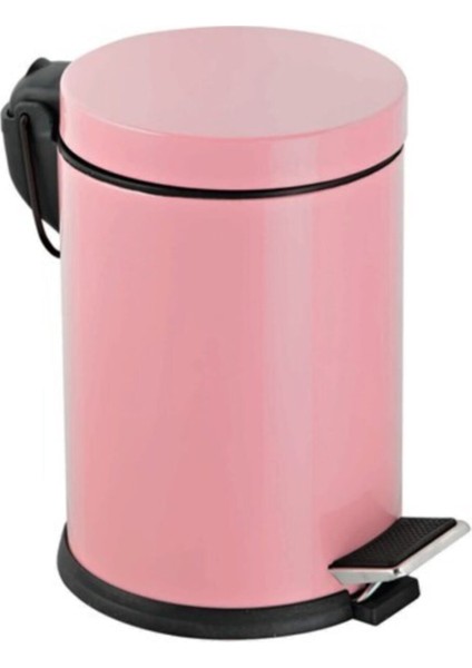 Metal Çelik 3 Litre Pedallı Çöp Kovası Pembe Çöp Kutusu fiyatları