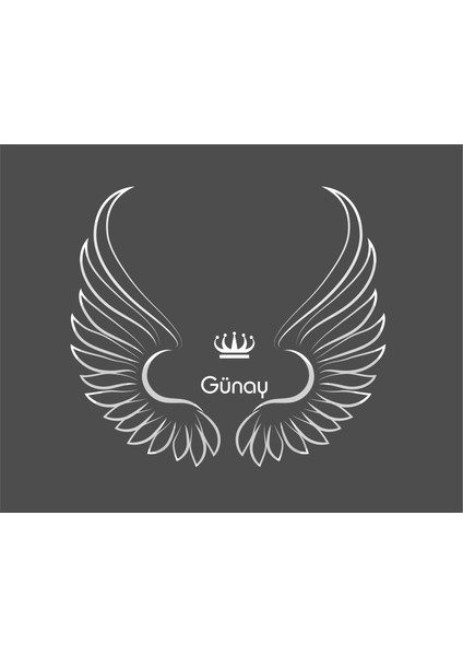 Kişiselleştirilebilir Kişiye Özel Taçlı Isimli Oto Duvar Sticker