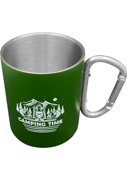 Orcamp Karabina Saplı Çelik Kupa Bardak Yeşil OUT-1850 fiyatları