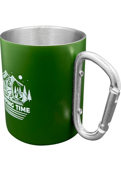 Orcamp Karabina Saplı Çelik Kupa Bardak Yeşil OUT-1850 modelleri