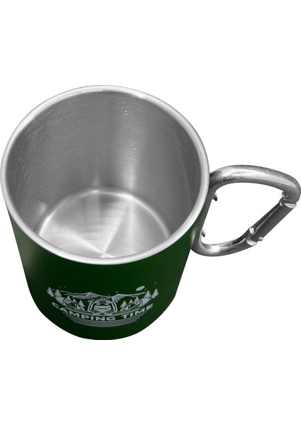 Orcamp Karabina Saplı Çelik Kupa Bardak Yeşil OUT-1850 fırsatları