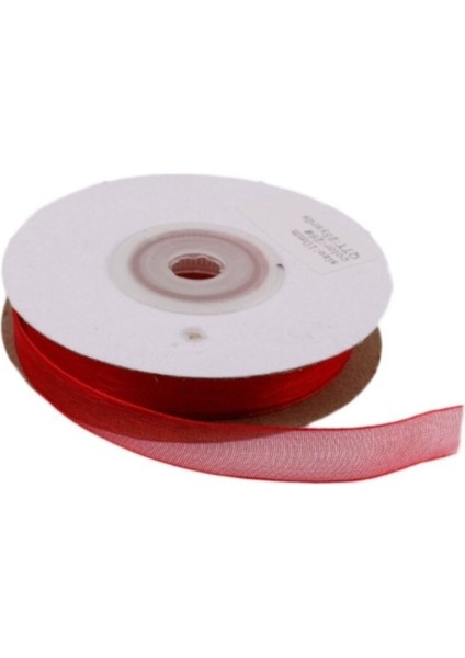 Organze Kurdele 10 mm - 22 Metre Kırmızı
