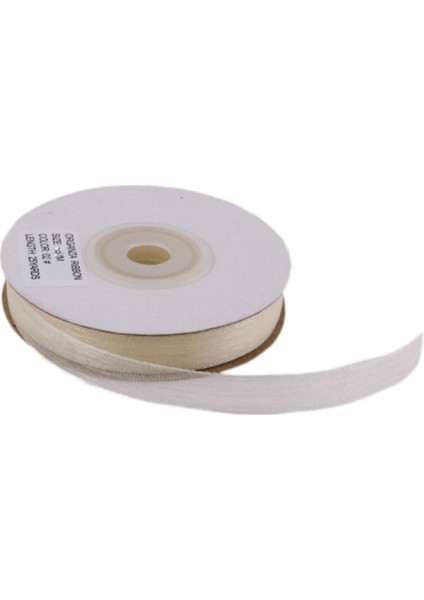 Organze Kurdele 10 mm - 22 Metre Krem