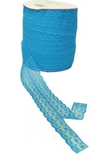 Kurdela Dantelli Çift 2 Katlı 5 cm - 10 Metre Mavi