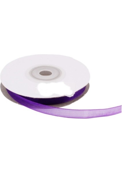 Organze Kurdele 6 mm - 22 Metre Mor