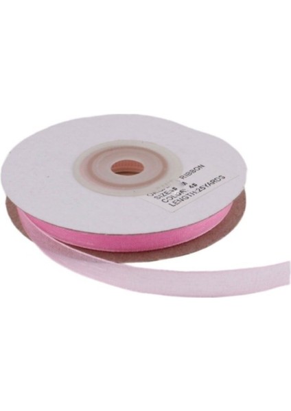 Organze Kurdele 6 mm - 22 Metre Pembe