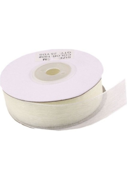 Organze Kurdele 30 mm - 22 Metre Krem