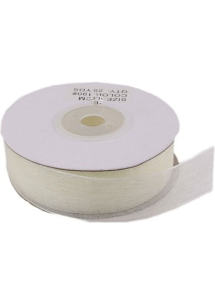 Organze Kurdele 40 mm - 22 Metre Krem