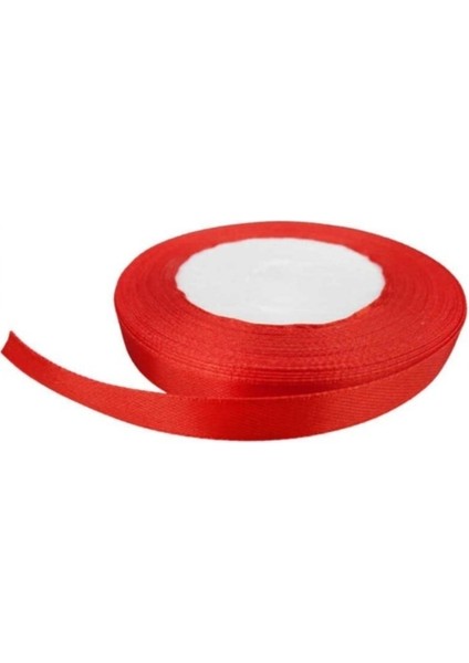 Saten Kurdele Kalın 1 cm - 240 Metre Kırmızı