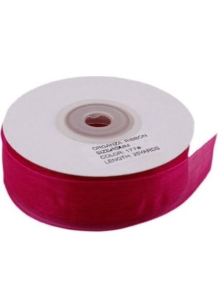 Organze Kurdele 40 mm - 22 Metre Fuşya