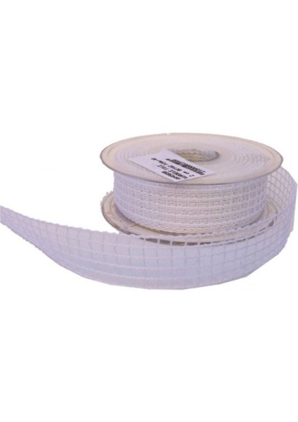 Kurdele Kanaviçe File Modeli 2 cm - 20 Metre Beyaz