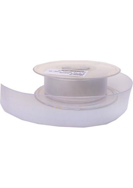 Şifon Kurdele 2.5 cm - 20 Metre Beyaz