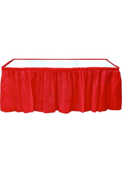 Plastik Masa Kenarı Eteği Kırmızı 422X72 cm