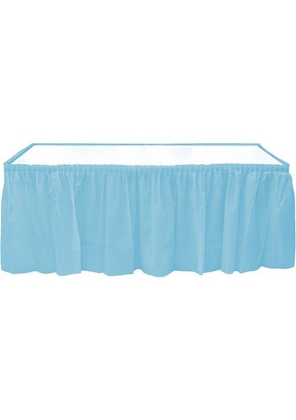 Plastik Masa Kenarı Eteği Mavi 422X72 cm