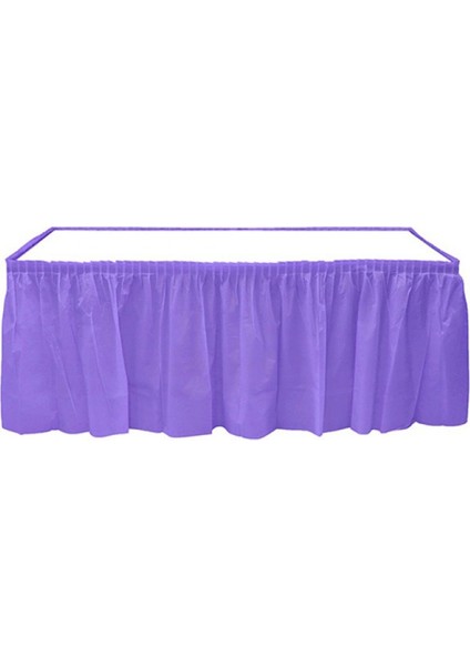 Plastik Masa Kenarı Eteği Mor 422X72 cm