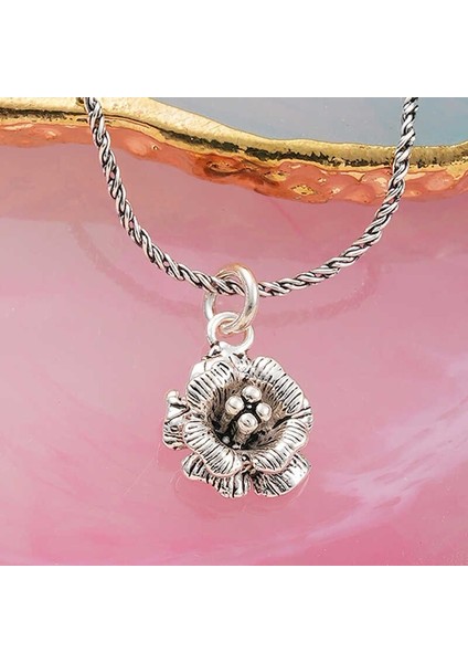 Gümüş Gül Kadın Kolye