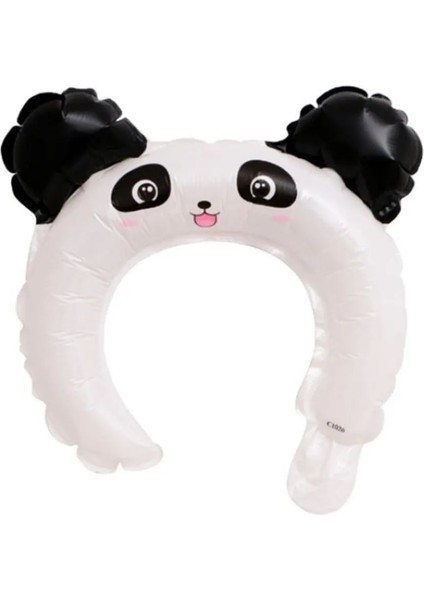 Panda Figür Taç Folyo Balon Panda Temalı Parti Taç Balonu (29*27 cm)