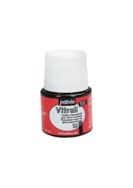 Vitrail Cam Boyası Transparan Pink 45ML
