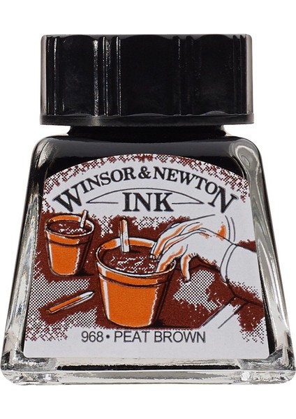 Drawing Ink Çini Mürekkebi 14ML 469 Peat Brown