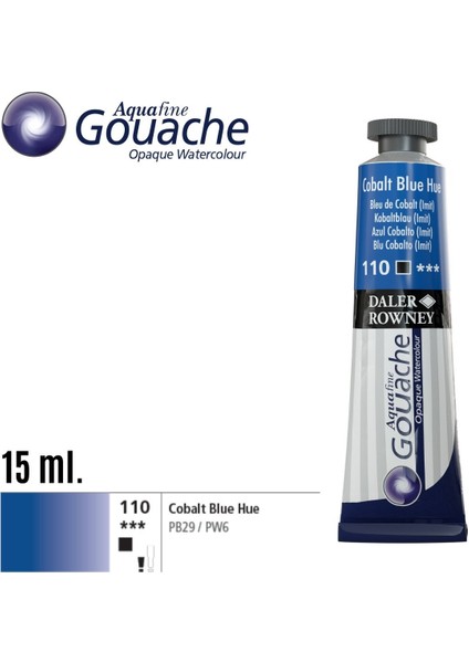 Aquafine Guaj Boya Tüp 15ML 110 Cobalt Blue Hue