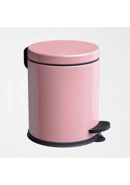 Çelik Metal 5 Litre Pedallı Çöp Kovası Çöp Kutusu Pembe fiyatları